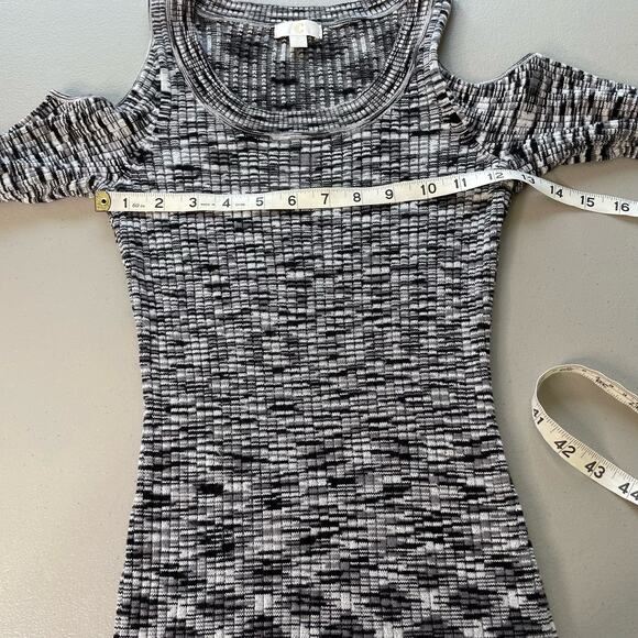 Charming Charlie Sweater Dress Mini Cold Shoulder Knitted Bodycon S Mob Wife - Picture 9 of 11